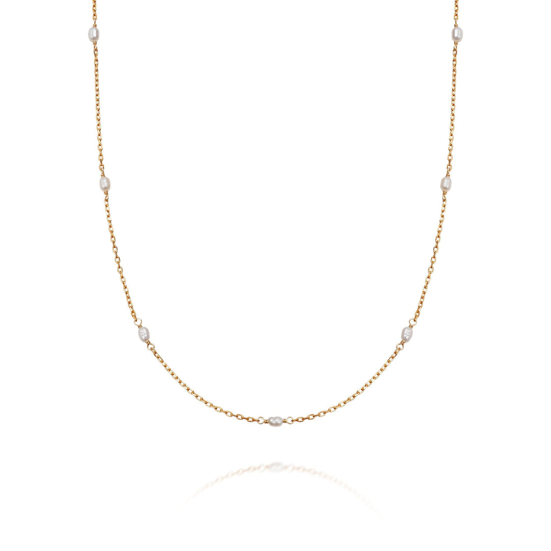 Daisy London 18ct Gold Plate Treasures Seed Pearl Chain Necklace - MococoDaisy LondonTN05_GPNecklaces