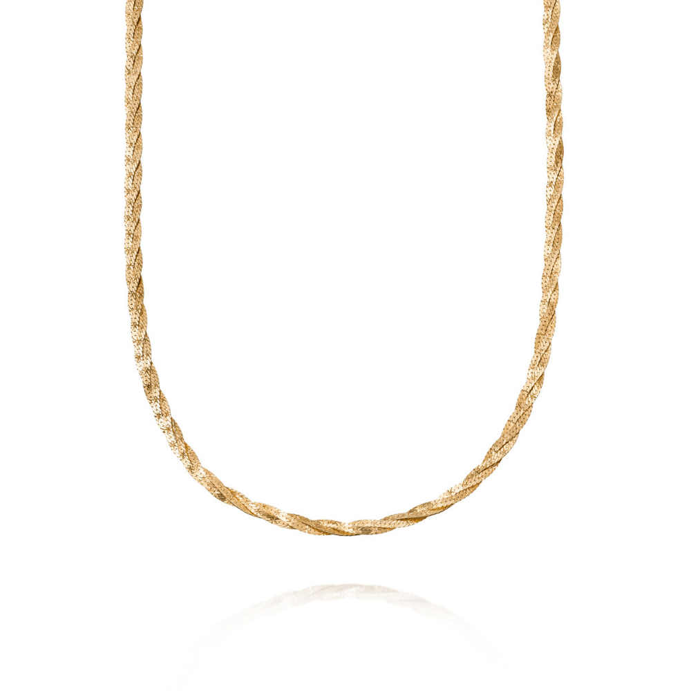 Daisy London 18ct Gold Plate Vita Weaved Chain Necklace - MococoDaisy LondonAN05_GP5056104111291Necklaces