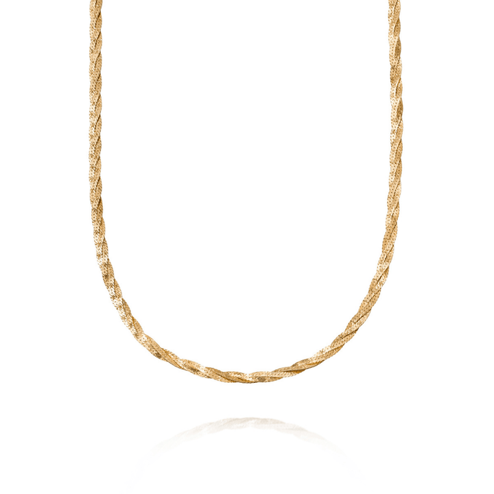 Daisy London 18ct Gold Plate Vita Weaved Chain Necklace - MococoDaisy LondonAN05_GP5056104111291Necklaces