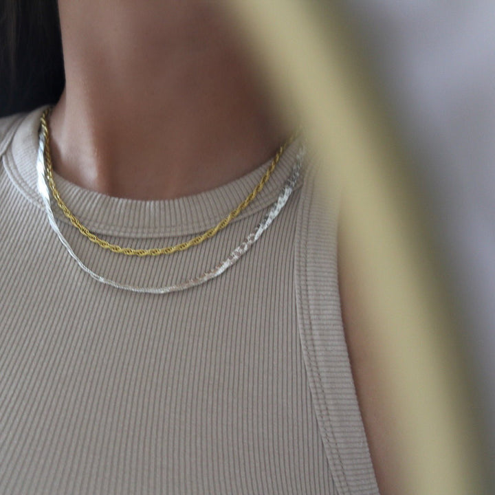 Daisy London 18ct Gold Plate Vita Weaved Chain Necklace - MococoDaisy LondonAN05_GP5056104111291Necklaces