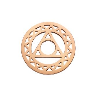 Rose Gold Throat Chakra Halo Coin