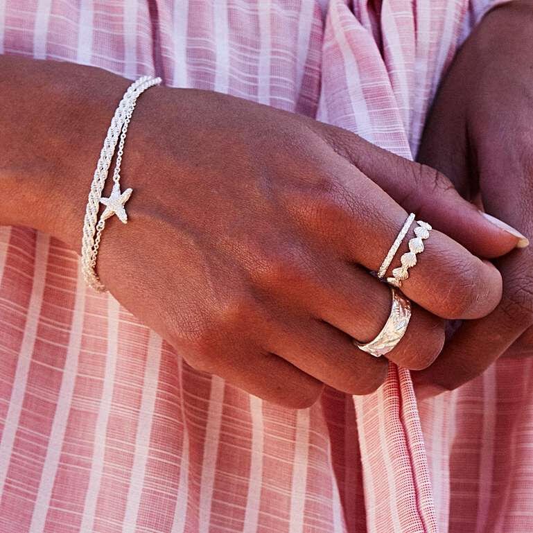 Daisy London Silver Isla Double Rope Bracelet - MococoDaisy LondonSBR01_SLV5056104104408Bracelets
