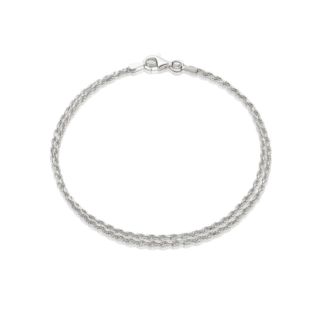 Daisy London Silver Isla Double Rope Bracelet - MococoDaisy LondonSBR01_SLV5056104104408Bracelets
