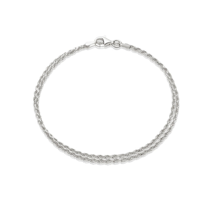 Daisy London Silver Isla Double Rope Bracelet - MococoDaisy LondonSBR01_SLV5056104104408Bracelets