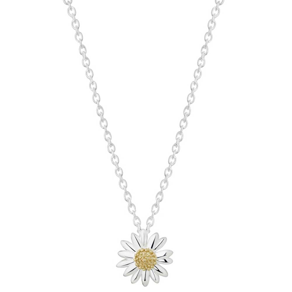 Daisy London Sterling Silver 15mm Daisy Pendant Necklace - MococoDaisy LondonN20035055379311276Necklaces