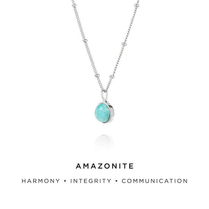 Daisy London Sterling Silver Amazonite Healing Necklace - MococoDaisy LondonHN2003_SLV5056104102800Necklaces