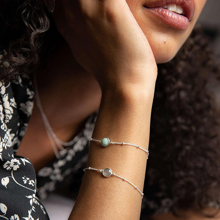 Daisy London Sterling Silver Amazonite Healing Stone Bracelet - MococoDaisy LondonHBR1003_SLV5056104103180Bracelets
