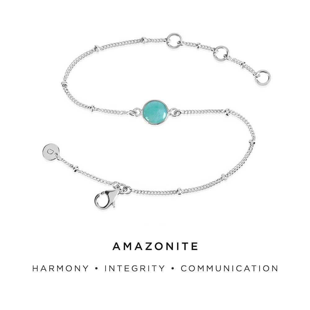 Daisy London Sterling Silver Amazonite Healing Stone Bracelet - MococoDaisy LondonHBR1003_SLV5056104103180Bracelets