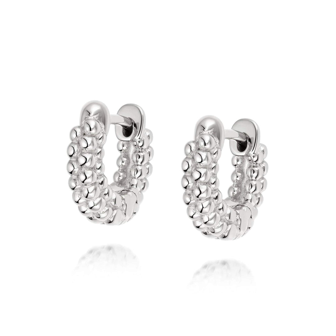 Daisy London Sterling Silver Dolly Huggie Hoop Earrings - MococoDaisy LondonHUG04_SLV5056104110690Earrings