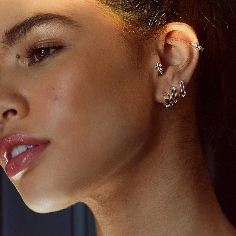 Daisy London Sterling Silver Dolly Huggie Hoop Earrings - MococoDaisy LondonHUG04_SLV5056104110690Earrings