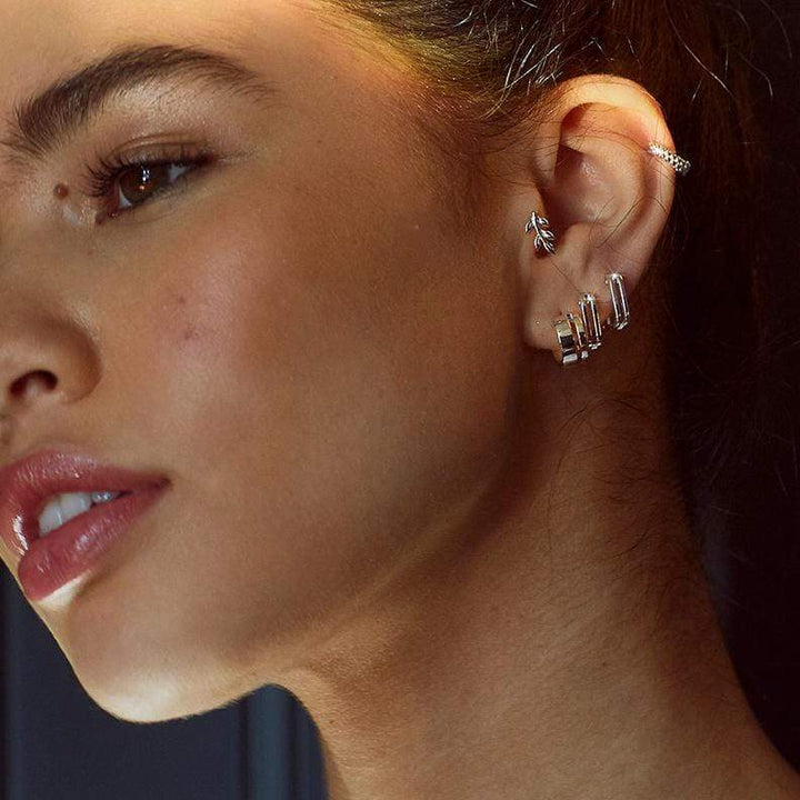 Daisy London Sterling Silver Dolly Huggie Hoop Earrings - MococoDaisy LondonHUG04_SLV5056104110690Earrings