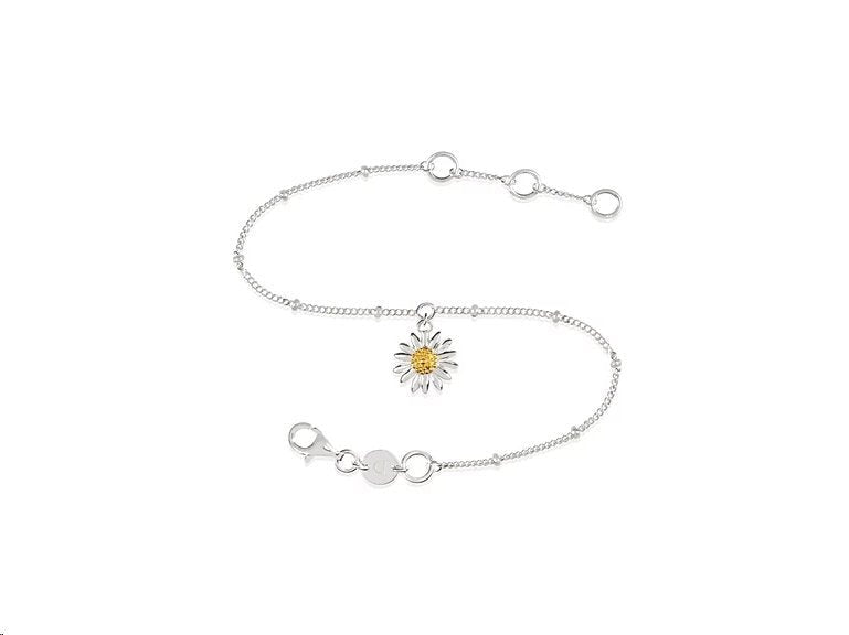 Daisy London Sterling Silver English Daisy Drop Bobble Bracelet - MococoDaisy LondonBR2004_SLV5056104102657Bracelets