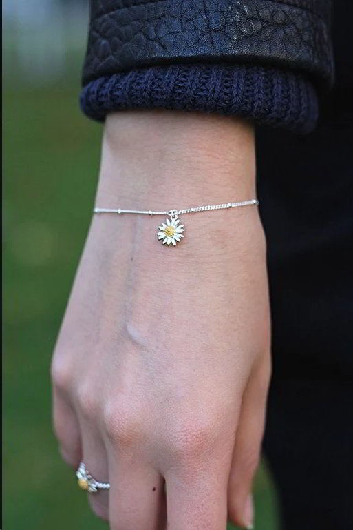 Daisy London Sterling Silver English Daisy Drop Bobble Bracelet - MococoDaisy LondonBR2004_SLV5056104102657Bracelets