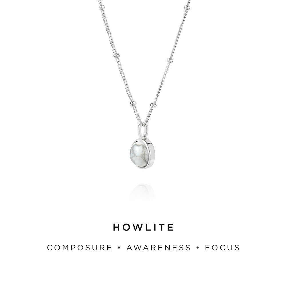 Daisy London Sterling Silver Howlite Healing Stone Necklace - MococoDaisy LondonHN1006_SLV5056104102831Necklaces