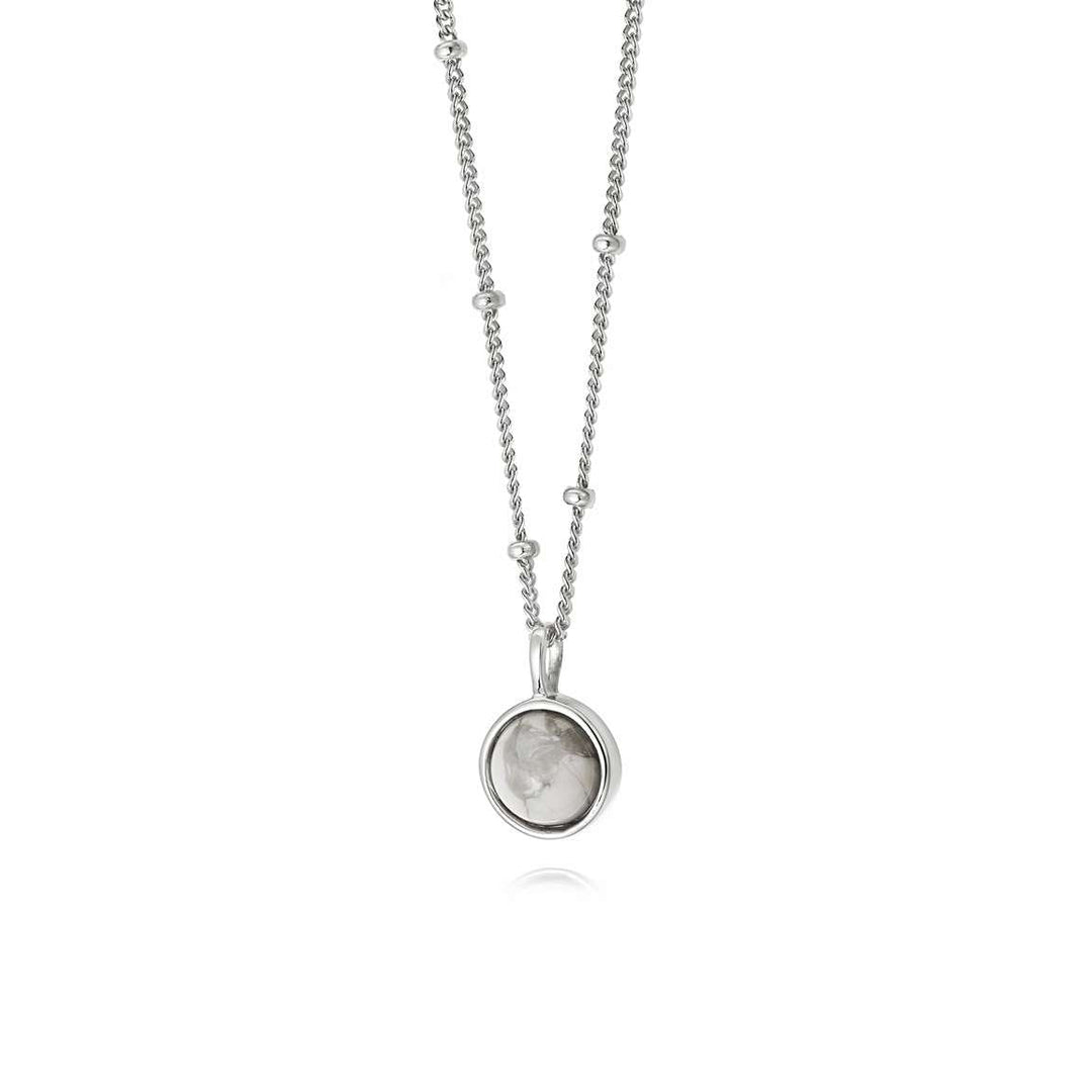 Daisy London Sterling Silver Howlite Healing Stone Necklace - MococoDaisy LondonHN1006_SLV5056104102831Necklaces