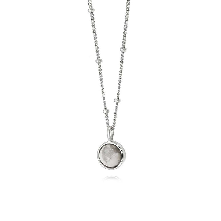 Daisy London Sterling Silver Howlite Healing Stone Necklace - MococoDaisy LondonHN1006_SLV5056104102831Necklaces