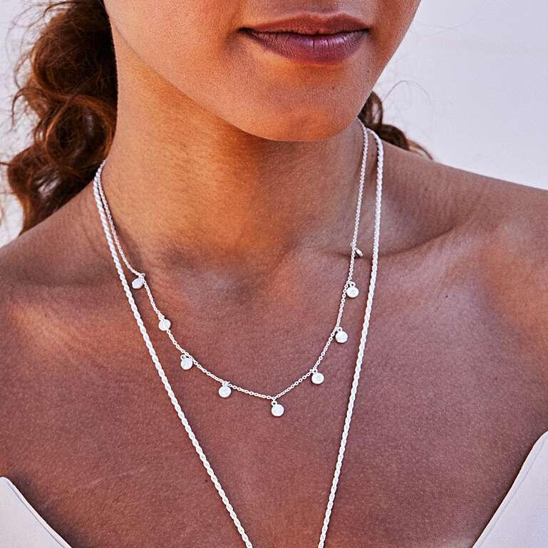 Daisy London Sterling Silver Isla Fossil Charm Necklace - MococoDaisy LondonSN08_SLV5056104104767Necklace