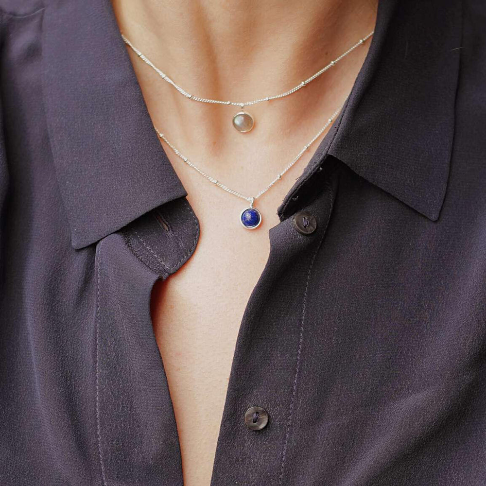 Daisy London Sterling Silver Labradorite Healing Necklace - MococoDaisy LondonHN2007_SLV5056104102848Necklaces