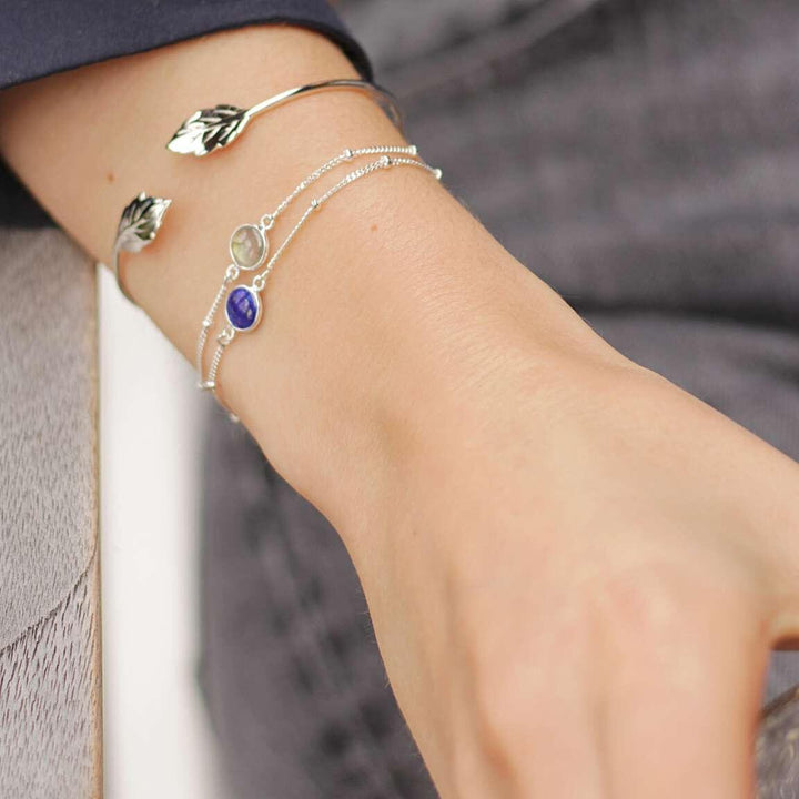 Daisy London Sterling Silver Lapis Healing Stone bracelet - MococoDaisy LondonHBR1004_SLV5056104103197Bracelets