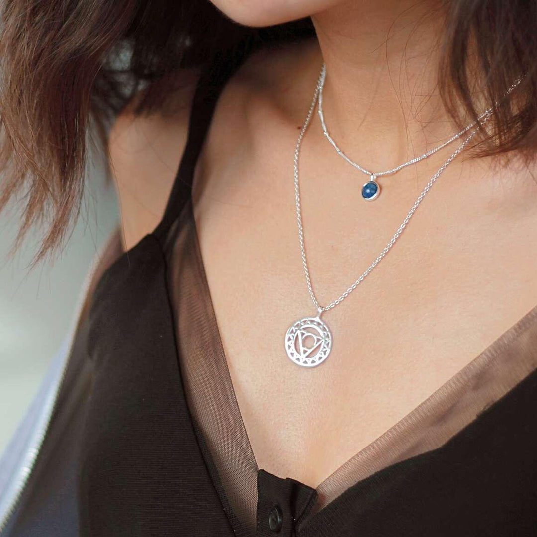 Daisy London Sterling Silver Lapis Healing Stone Necklace - MococoDaisy LondonHN1004_SLV5056104102817Necklaces