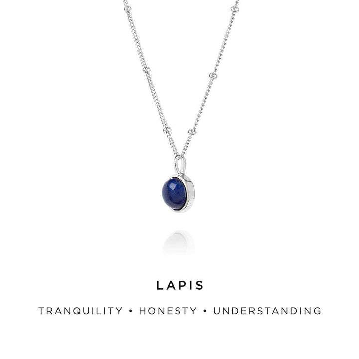 Daisy London Sterling Silver Lapis Healing Stone Necklace - MococoDaisy LondonHN1004_SLV5056104102817Necklaces