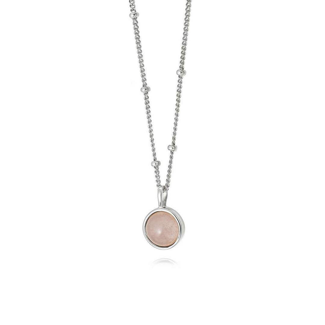 Daisy London Sterling Silver Rose Quartz Healing Stone Necklace - MococoDaisy LondonHN2005_SLV5056104102824Necklaces