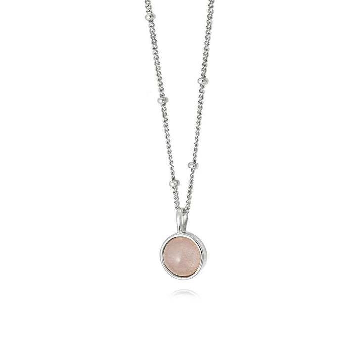 Daisy London Sterling Silver Rose Quartz Healing Stone Necklace - MococoDaisy LondonHN2005_SLV5056104102824Necklaces
