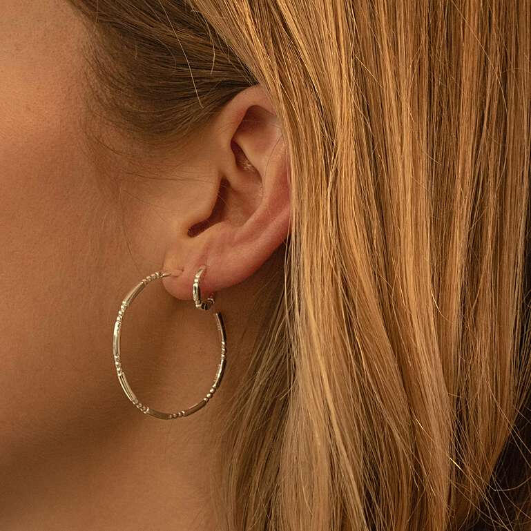 Daisy London Sterling Silver Stacked Huggie Hoops - MococoDaisy LondonEB8008_SLV5056104103951Earrings