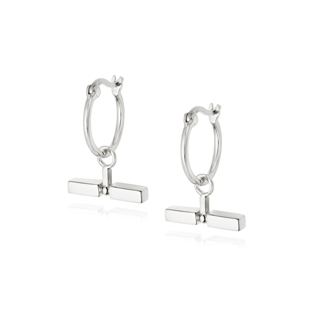 Daisy London Sterling Silver Stacked T Bar Earrings - MococoDaisy LondonEB8010_SLV5056104103999Earrings