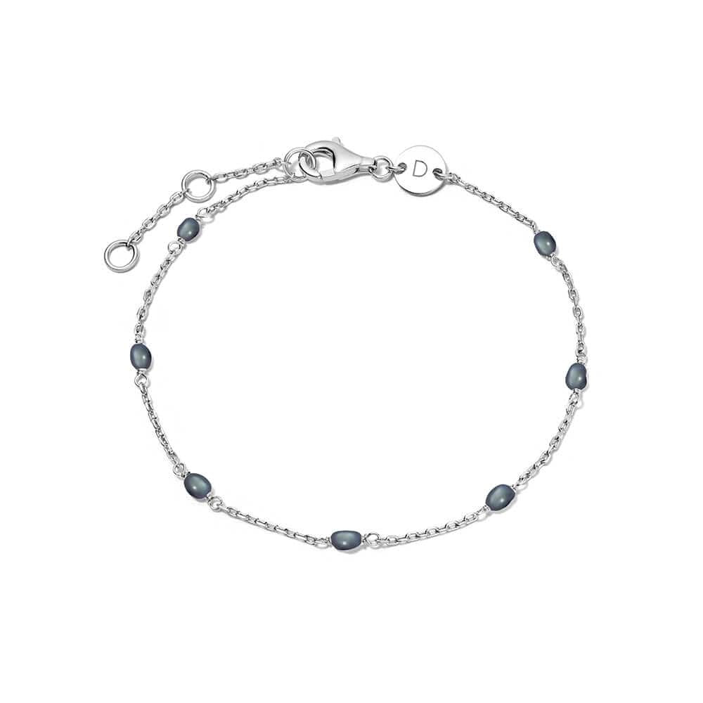 Daisy London Sterling Silver Treasures Black Seed Pearl Chain Bracelet - MococoDaisy LondonTBR05_SLVBracelets