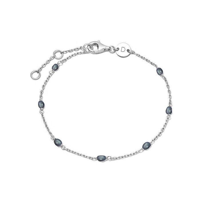 Daisy London Sterling Silver Treasures Black Seed Pearl Chain Bracelet - MococoDaisy LondonTBR05_SLVBracelets