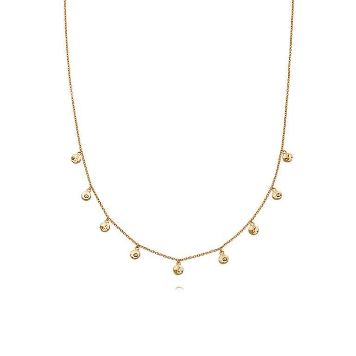 Daisy London Isla Fossil Charm Gold Necklace