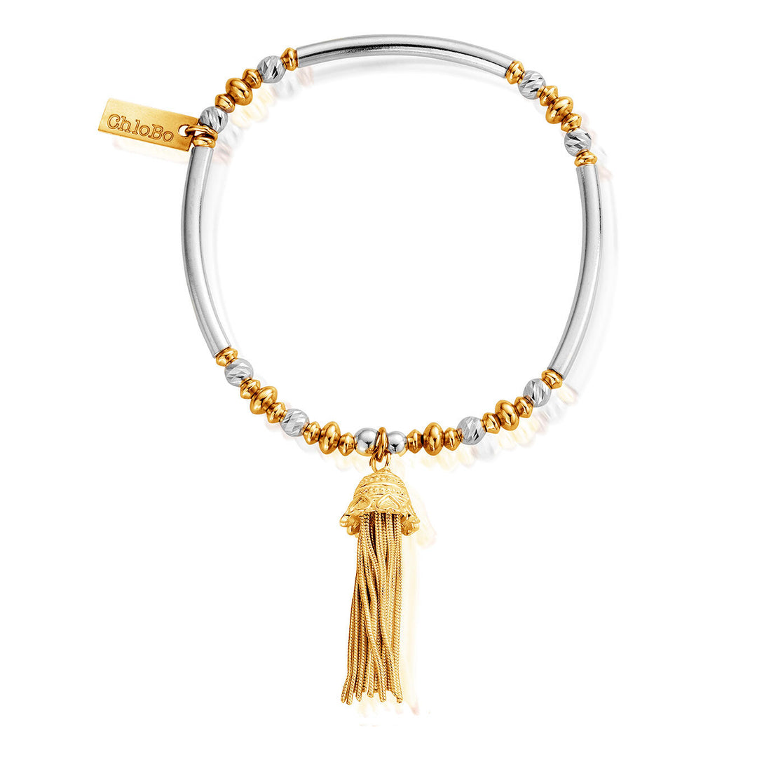 ChloBo Gold and Silver True Love Tassel Bracelet