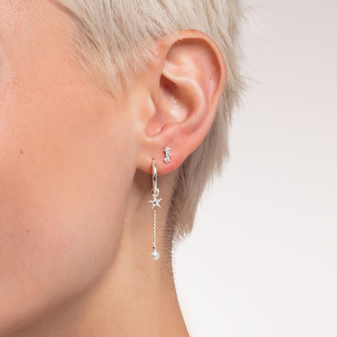 Thomas Sabo Trio CZ Silver Single Ear Stud