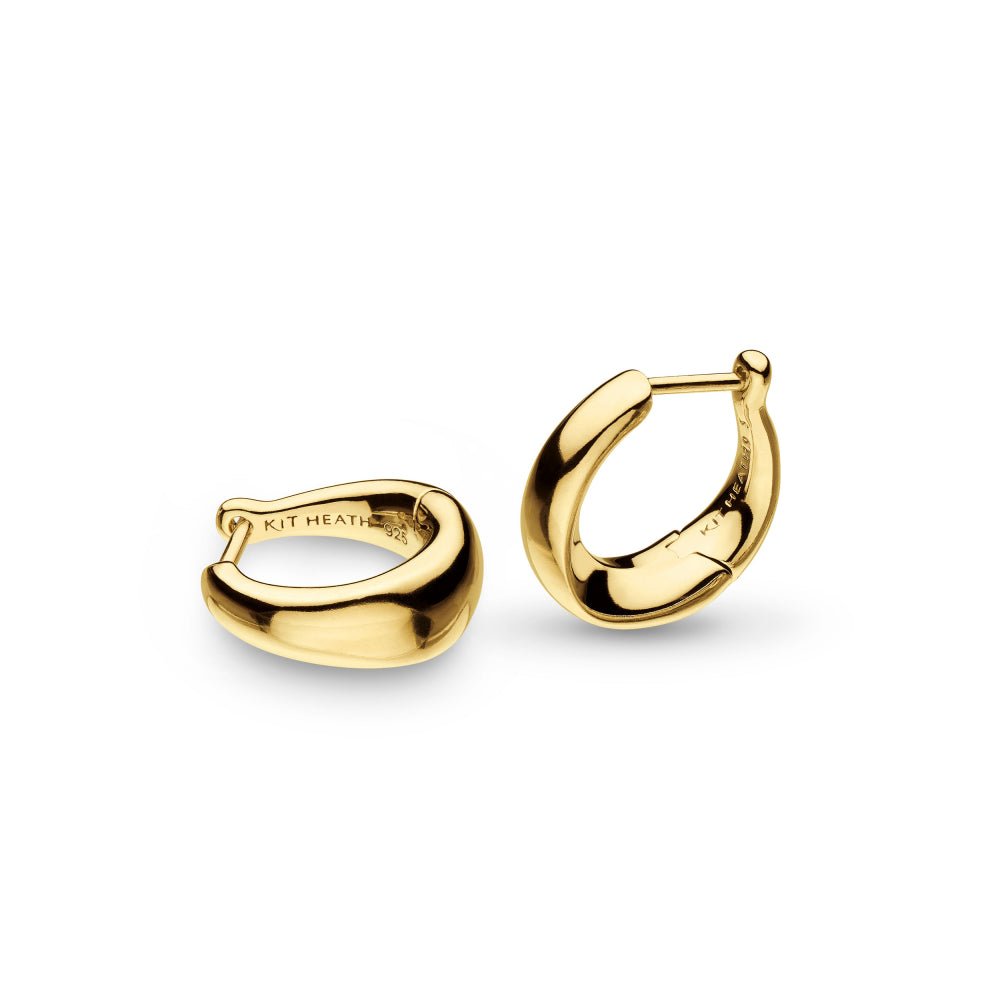 Kit Heath Bevel Cirque Gold Hinged Huggie Hoop Earrings - MococoKit Heath6175GD5038159160509Earrings