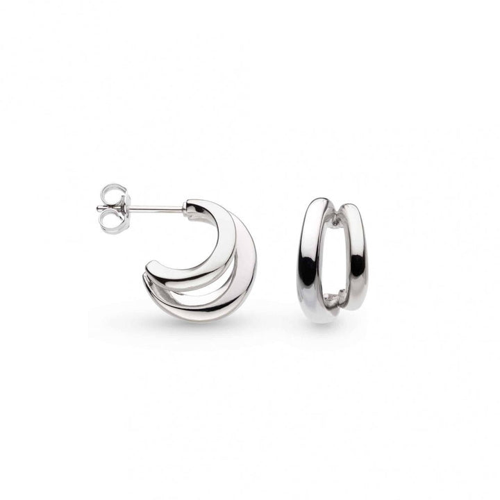 Kit Heath Bevel Cirque Silver Twin Hoop Earrings - MococoKit Heath61886RP5038159163432Earrings