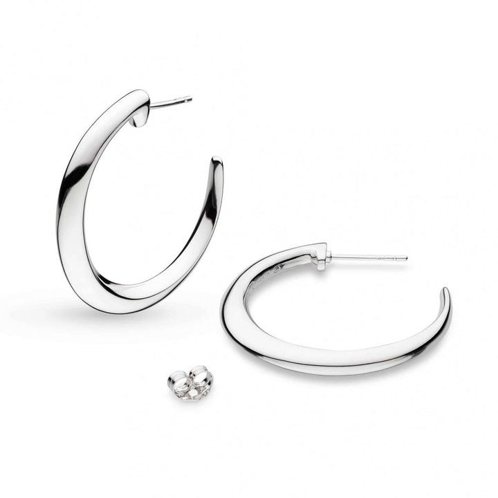 Kit Heath Silver Bevel Cirque Grande Hoop Earrings - MococoKit Heath61775RP5038159163418Earrings