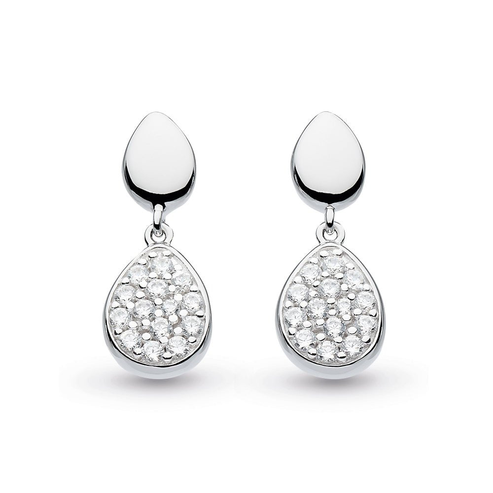 Kit Heath Silver Coast Pebble Glisten Pavé Drop Earrings - MococoKit Heath60188CZ5038159157073Earrings