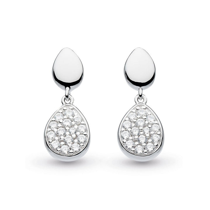 Kit Heath Silver Coast Pebble Glisten Pavé Drop Earrings - MococoKit Heath60188CZ5038159157073Earrings