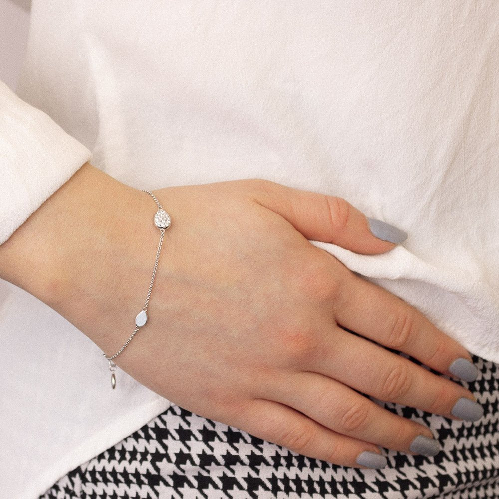 Kit Heath Silver Coast Pebble Glisten Pavé Station Bracelet - MococoKit Heath70188CZ5038159158919Bracelets