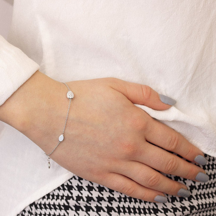 Kit Heath Silver Coast Pebble Glisten Pavé Station Bracelet - MococoKit Heath70188CZ5038159158919Bracelets