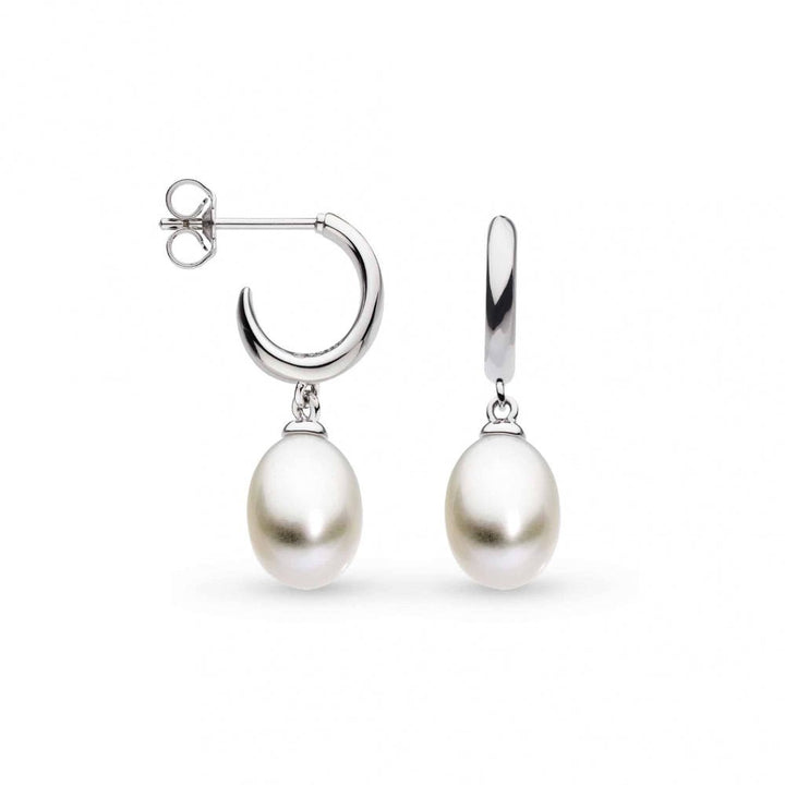 Kit Heath Silver Coast Pebble Pearl Droplet Hoop Earrings - MococoKit Heath50183FP5038159163180Earrings