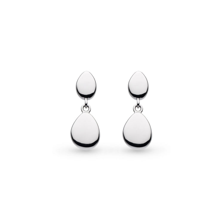 Kit Heath Silver Coast Pebble Twin Droplet Drop Earrings - MococoKit Heath60186RP5038159163302Earrings