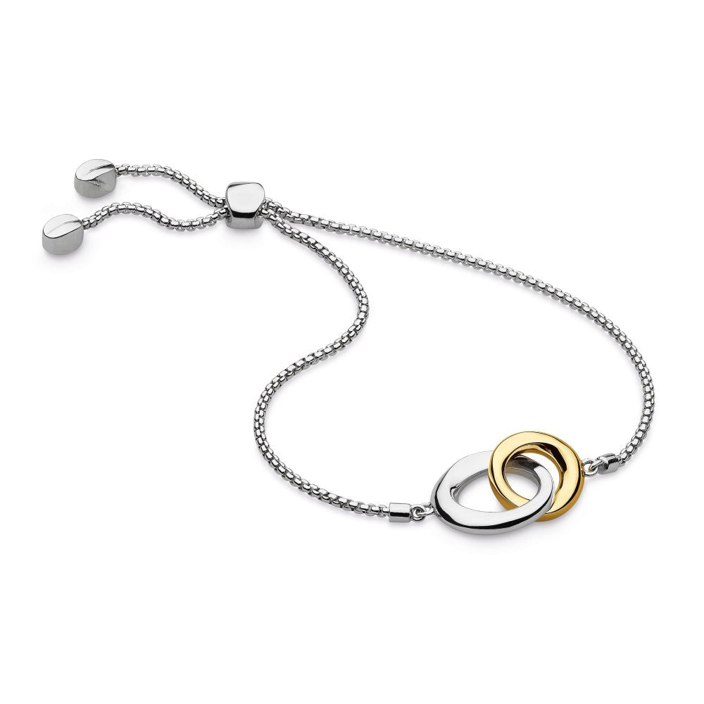 Kit Heath Two Tone Bevel Cirque Link Gold Toggle Bracelet - MococoKit Heath7187GRP5038159159572Bracelets