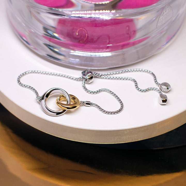Kit Heath Two Tone Bevel Cirque Link Gold Toggle Bracelet - MococoKit Heath7187GRP5038159159572Bracelets