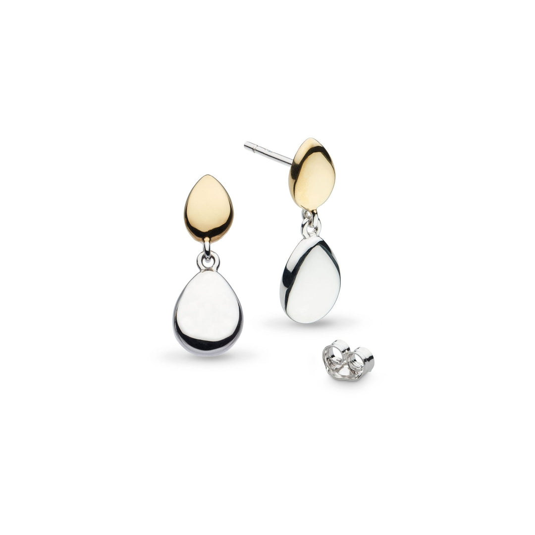 Kit Heath Two Tone Coast Pebble Golden Drop Earrings - MococoKit Heath60186GRP5038159160257Earrings
