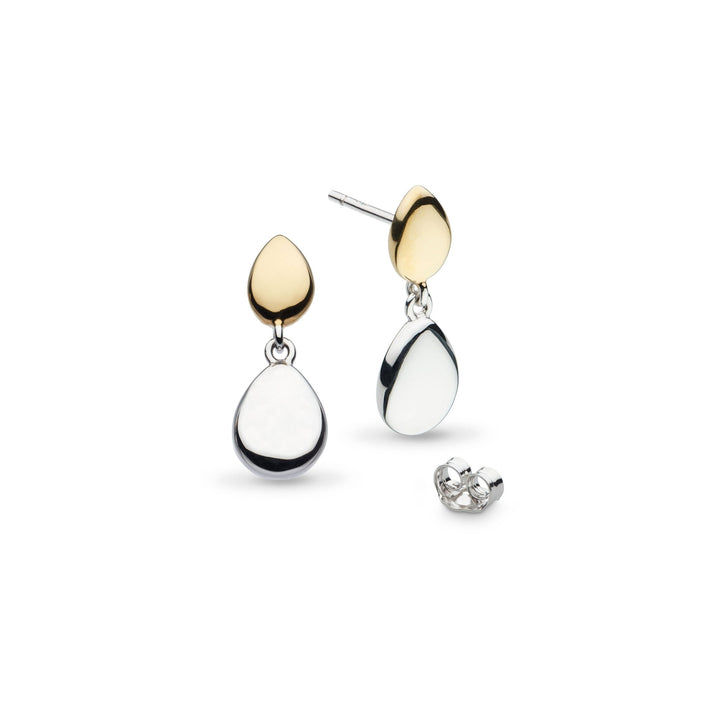 Kit Heath Two Tone Coast Pebble Golden Drop Earrings - MococoKit Heath60186GRP5038159160257Earrings