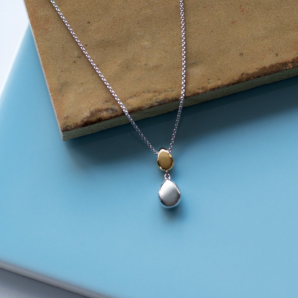 Kit Heath Two Tone Coast Pebble Golden Necklace - MococoKit Heath90186GRP5038159160264Necklaces