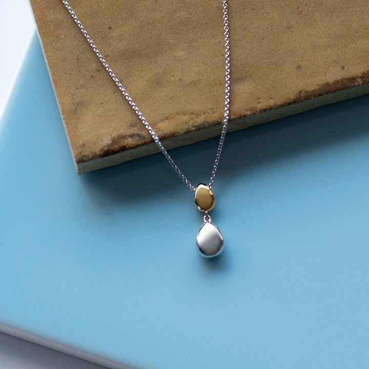 Kit Heath Two Tone Coast Pebble Golden Necklace - MococoKit Heath90186GRP5038159160264Necklaces