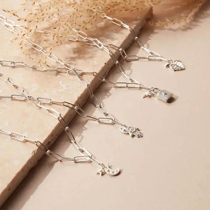 Chlobo Silver Link Chain Protection Necklace